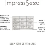 ImpressSeed Wallet Seed Key Backup - Silver Aluminum Plate Stamping KIT