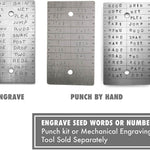 ColdTi: Cryptocurrency Seed Storage (Double Plate)